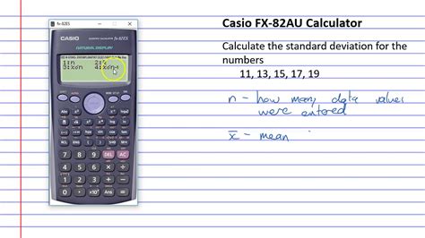 standard deviation symbol on casio calculator